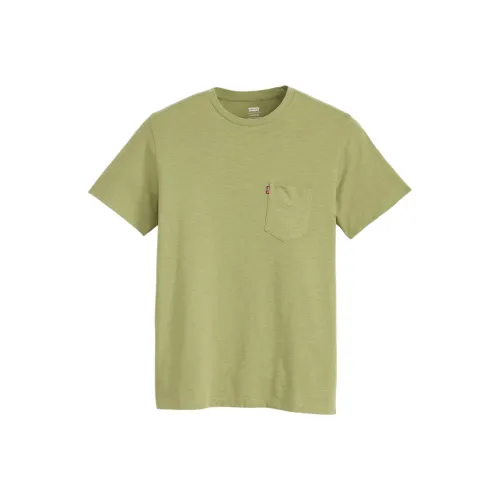 Levis Шалфейно-зеленые Мужские T-рубашки