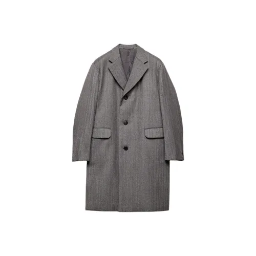 PRADA Серый Мужской Пуховик