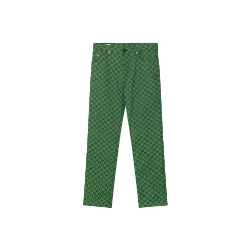 GUCCI Зеленые Мужские Повседневные Штаны