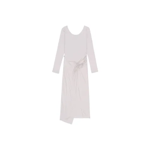 SCULPTOR Складной Прозрачный Макси Платье с Длинными Рукавами Женское