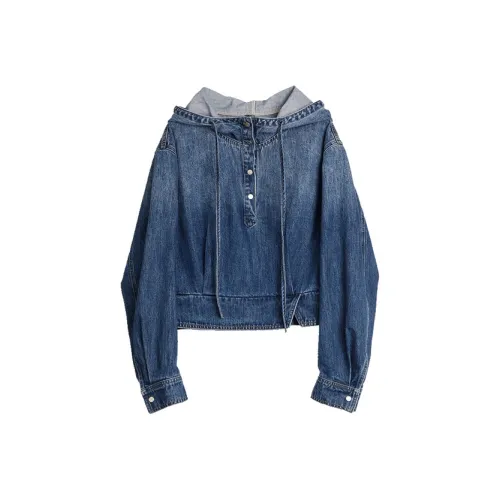 ELLE Джинсовый Синий Женский Свитшот