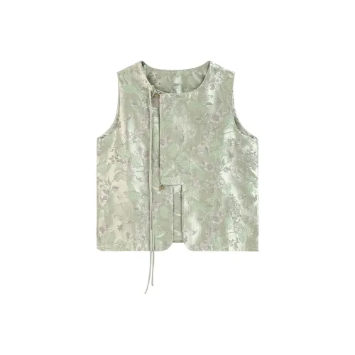 JK&JS Светло-зеленый жилет Wilderness для женщин