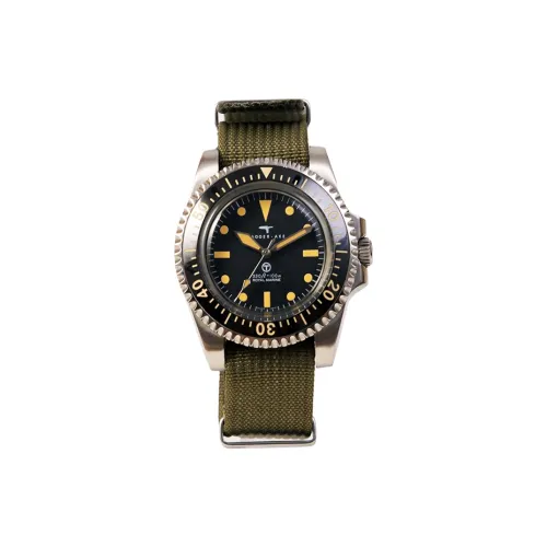 DAGGER AXE Автоматический Механический Механизм Часы NATO Нейлоновый Ремешок Унисекс Черный Циферблат