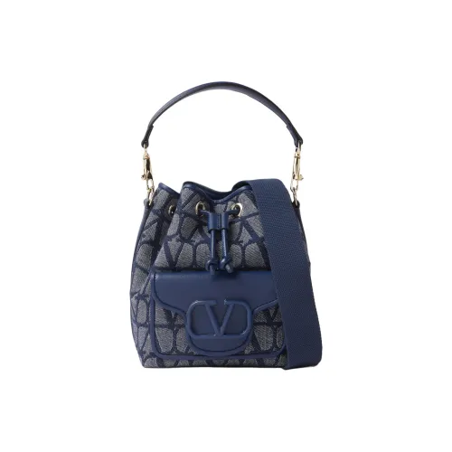 Valentino Garavani Жаккард Сумка Маленькая Женская Синяя