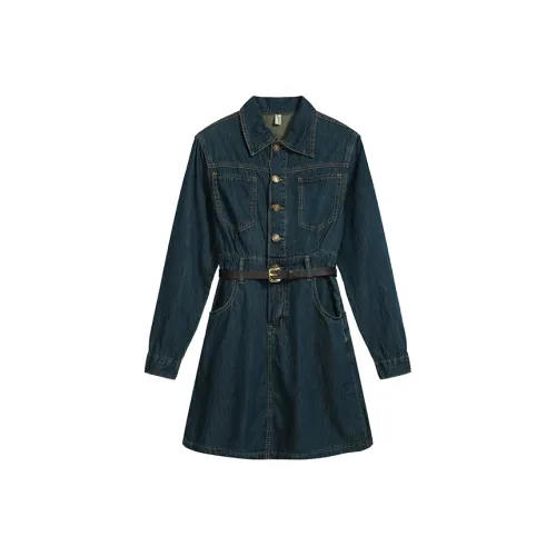 TIBINB Длинное платье с длинными рукавами женское