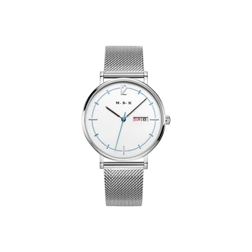 MBK Автоматический Механический Механизм Нержавеющая Сталь Ремешок Часы Мужские Черный Циферблат