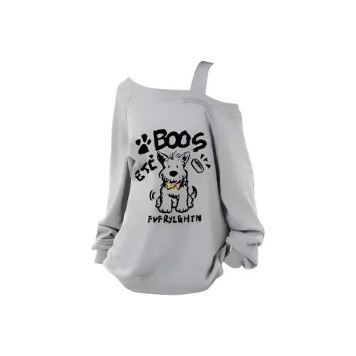 HUINIAN Серый топ Женский свитшот