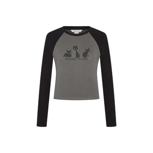 URBAN REVIVO Реглан рукав T-рубашка Женская