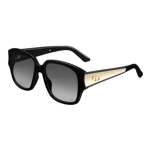 DIOR Металлический ацетат Квадратные Солнцезащитные очки Унисекс Черный