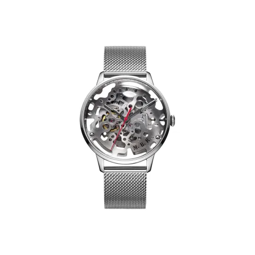 MBK STAR COLLECTION Механический механизм ремешок из нержавеющей стали унисекс серебристый циферблат