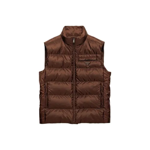 PRADA RE Нейлон Какао-коричневый Мужские Жилеты