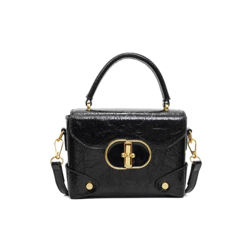 NOMK ПУ (полиуретан) Коробка Сумка Одно Плечо Сумка Женская Черный Экрю Розовый Серебряный Желтый