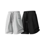 [100% cotton] Фотиния Серый (Good Luck Comes Pants with Logo) + Черный (Good Luck Comes Pants with Logo)