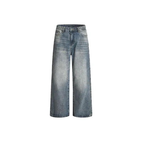 ONITSOP Loose Fit Модный Бренд Уличный Handsome Straight Cut Jeans Unisex