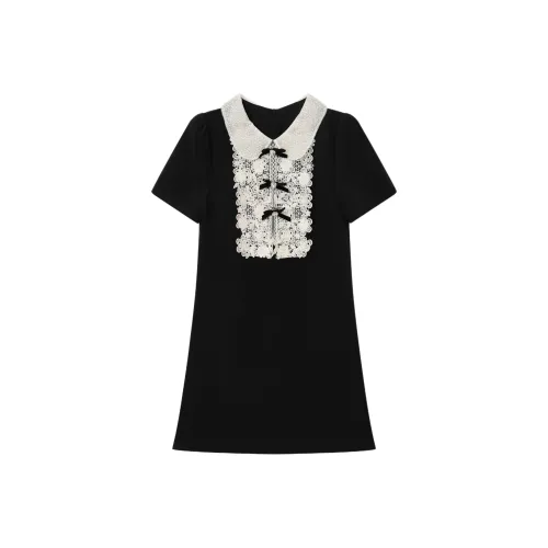 Fish Rabbits Короткий рукав платье женское