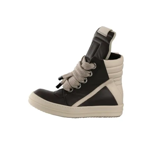 RICK OWENS совместный бренд RO Geobasket Высокие Кроссовки для скейтбординга Женские Черные