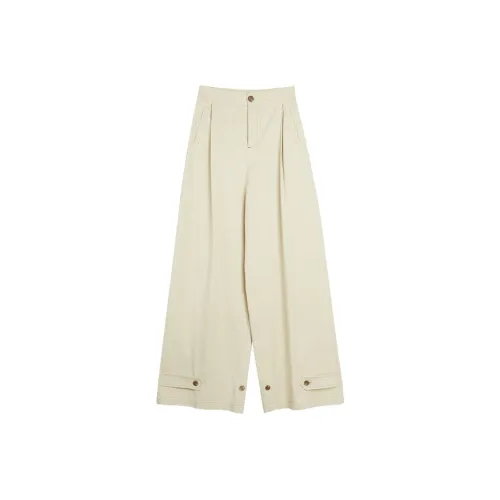 ELLE Khaki Женские Повседневные Брюки