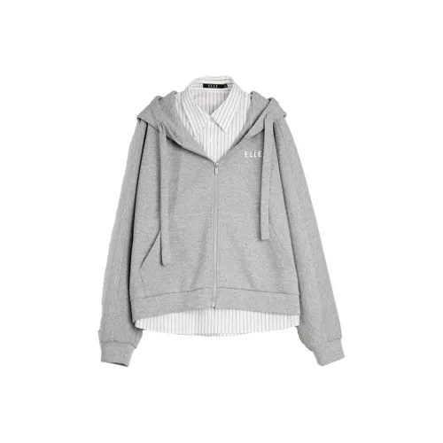 ELLE Средне-серый Женский Короткий Пальто