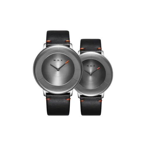 MBK Кварцевый механизм кожаный ремешок унисекс серый циферблат