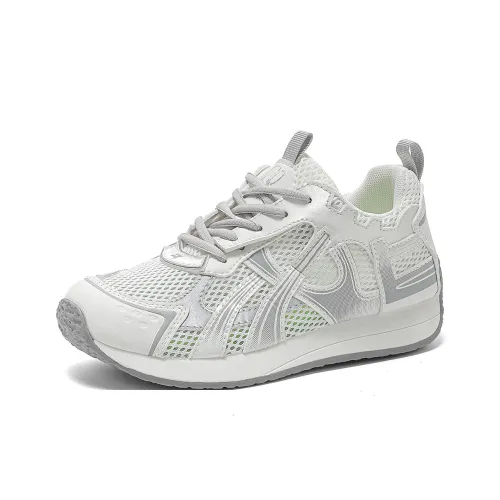 La Chapelle Поддержка Устойчивость к истиранию Легкий Низкий Топ Повседневная обувь Женская Бежевый Серебряный