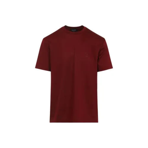 GIORGIO ARMANI Red Men's T-Shirts GIORGIO ARMANI Красные Мужские Футболки