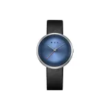 Ремешок, кварц, серебряный, синий, женские часы