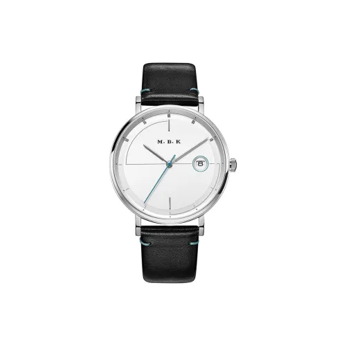 MBK Автоматический Механический Механизм Ремешок Ремешок Часы Мужские Белый Циферблат