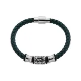 Черный, ткань, вязаный, магнитная застежка, браслет