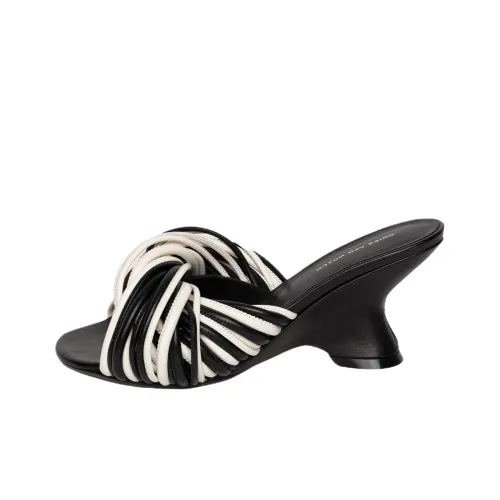 DRIES VAN NOTEN Слипоны Black White Women's