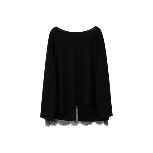 3COLOUR Классический черный женские шифоновые рубашки