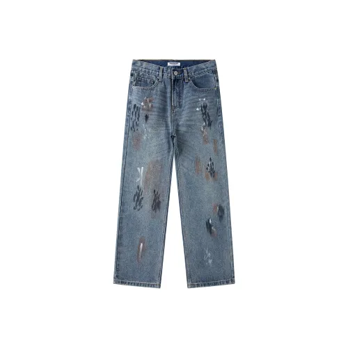 CHOCOOLATE XPB0184 Blue Unisex Jeans CHOCOOLATE XPB0184 Синий Унисекс Джинсы