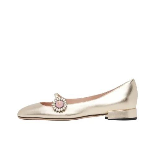 Valentino Garavani PRESHOES Плоская подошва Туфли Мэри Джейн Женские Платина