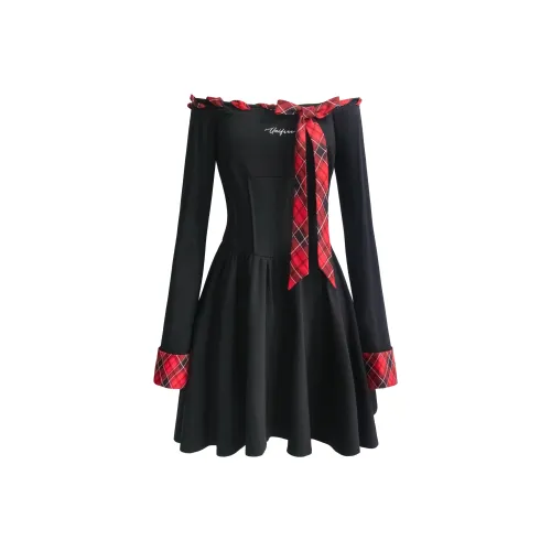 UNIFREE Длинное платье с длинными рукавами женское