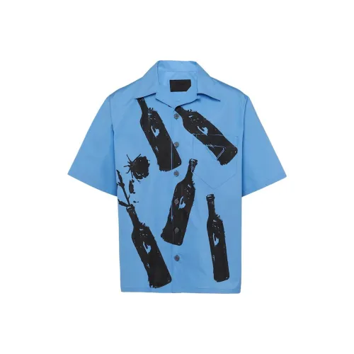 PRADA Мужские Синие Рубашки