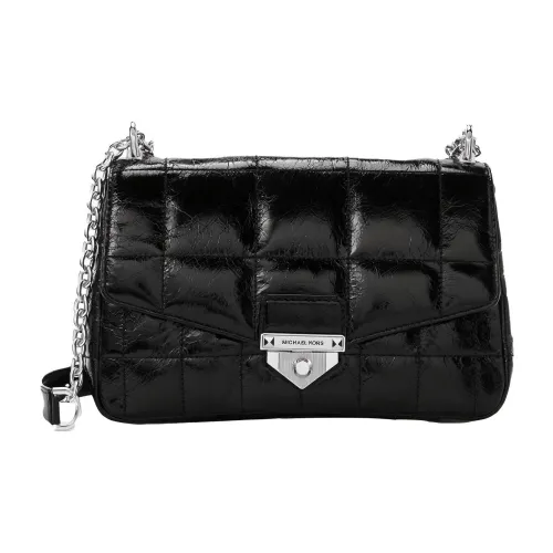 MICHAEL KORS SOHO совместная кожаная сумка через плечо сумка на плечо большая женская черная