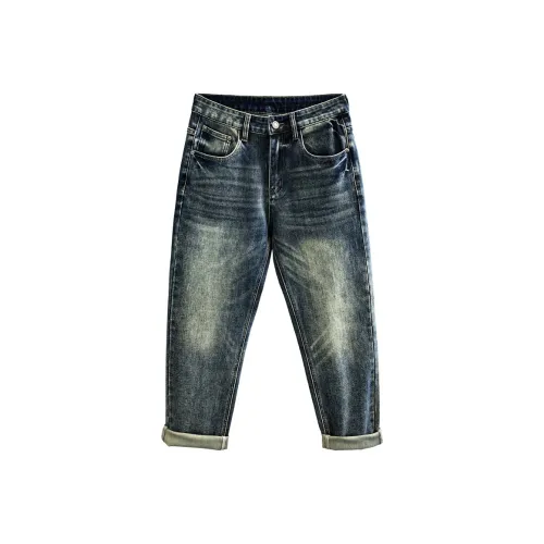 YGQPZHZ Синий Мужской Джинсы