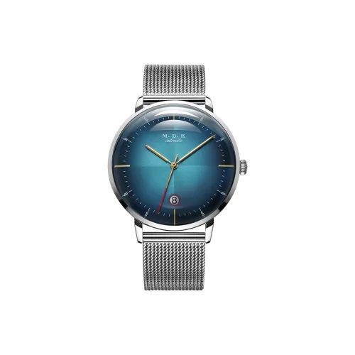 MBK STAR COLLECTION Автоматический Механический Механизм Стальной Ремешок Часы Унисекс Синий Циферблат