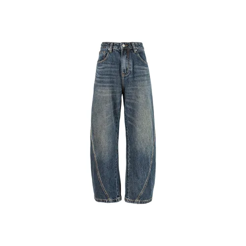 GOODFIGHT Blue Unisex Jeans GOODFIGHT Синий Унисекс Джинсы