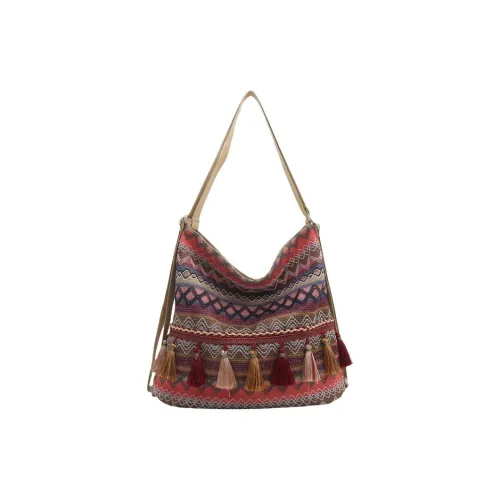 NOMK Холст Плечевая Сумка Женская Многоцветная