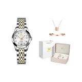 Стальной ремешок с белым циферблатом