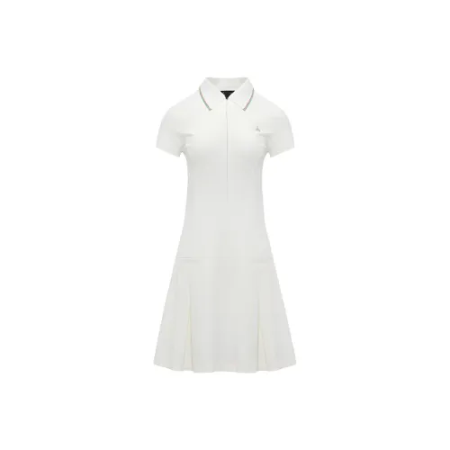 LI NING 1990 Gold Medal Collection Короткий рукав Платье Женское Айвори