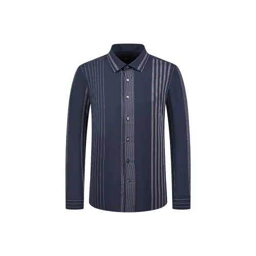 SEPTWOLVES 002 Черный Серый Мужская Рубашка