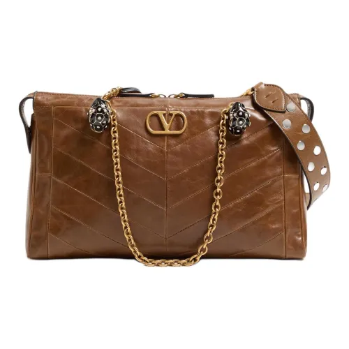 Valentino Овчина Сумка через плечо Сумка Обычная Женская Коричневая