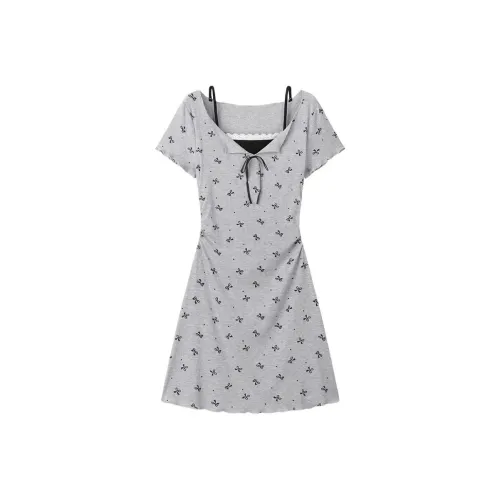 Mu Qingqing Короткий рукав Платье Женское