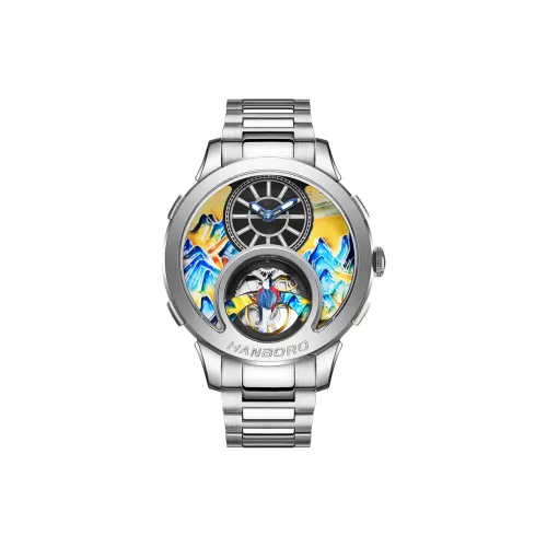 HANBORO Механические Мужские Часы 43,6 мм Скелет