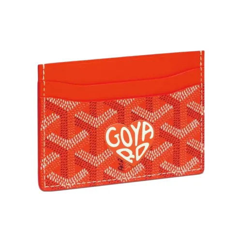 GOYARD Saint Sulpice Холст с кожей Собака's Teeth Картхолдер Картхолдер Унисекс Апельсин Апельсин Маленькое сердце