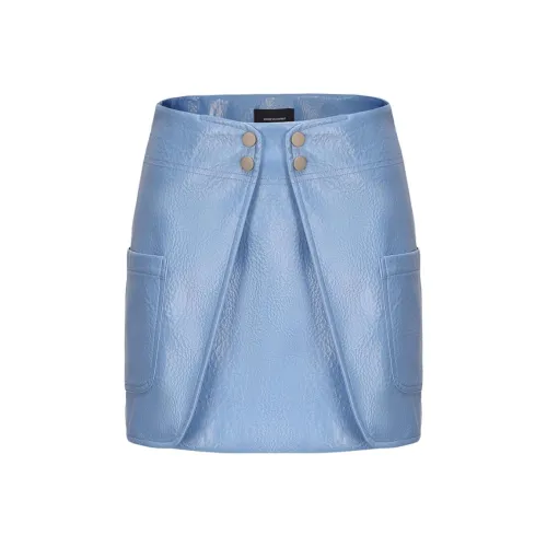 VANN VALRENCÉ Кожаные короткие юбки Женские