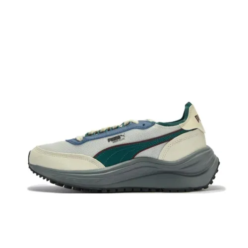 PUMA Rider Беговые кроссовки Низкий топ Серый Зеленый Унисекс