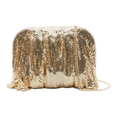BENEDETTA BRUZZICHES Марля Алюминий Плечевая сумка Клатч Мини Женский Золотой