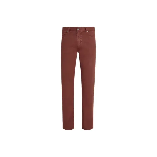 Ermenegildo Zegna Кирпично-красные Мужские Джинсы